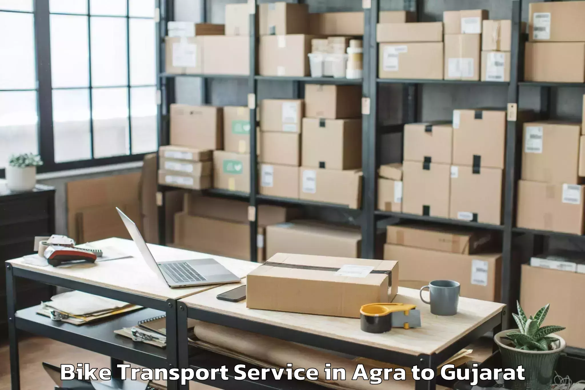 Efficient Agra to Khambhaliya Bike Transport